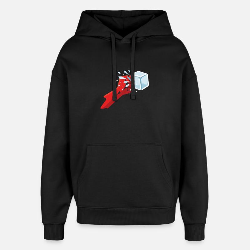 Zerkleinerung IC3 - Oversized Unisex Hoodie von Stanley/Stella - Schwarz