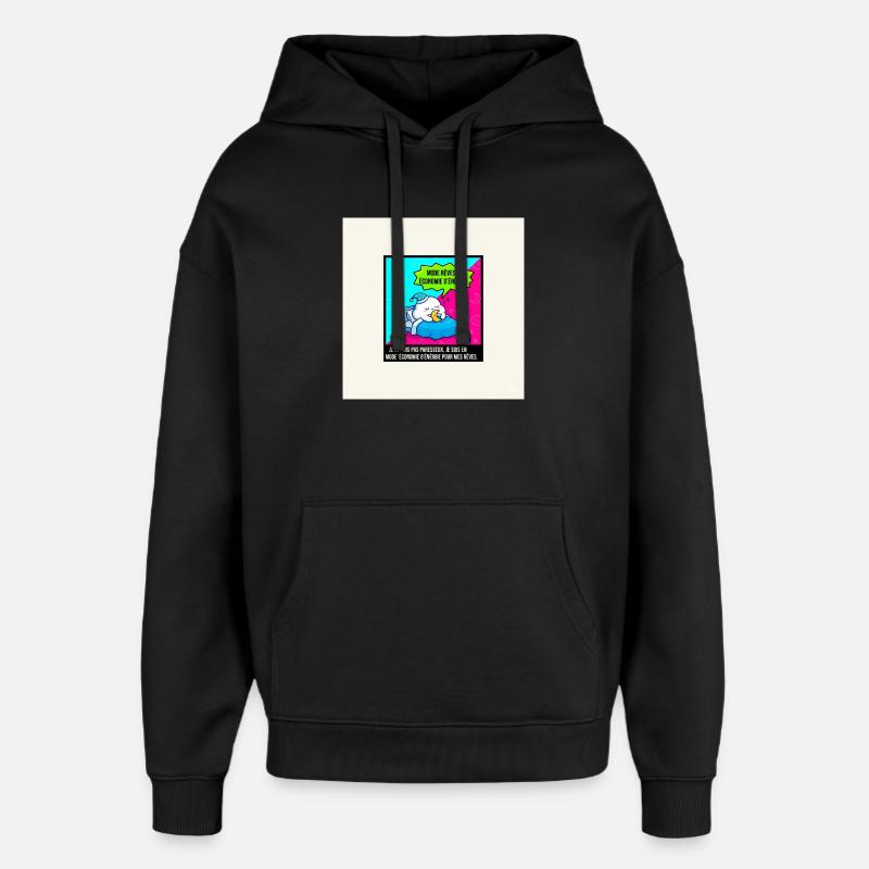 Mode Rêves Énergie - Sweat à capuche unisexe Stanley/Stella Oversized - noir