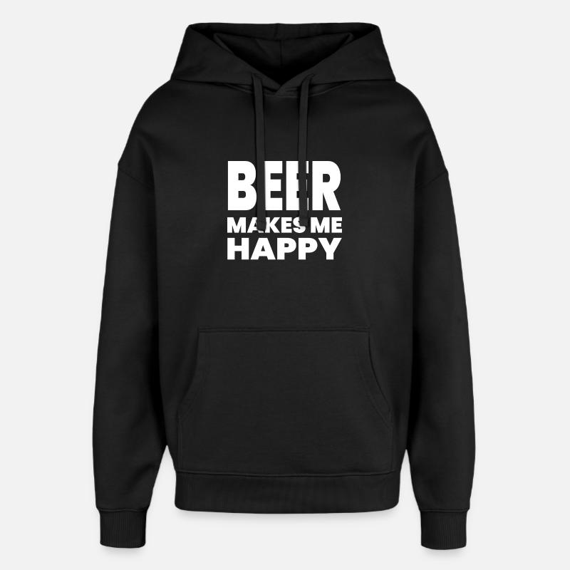 Bier - Oversized Unisex Hoodie von Stanley/Stella - Schwarz