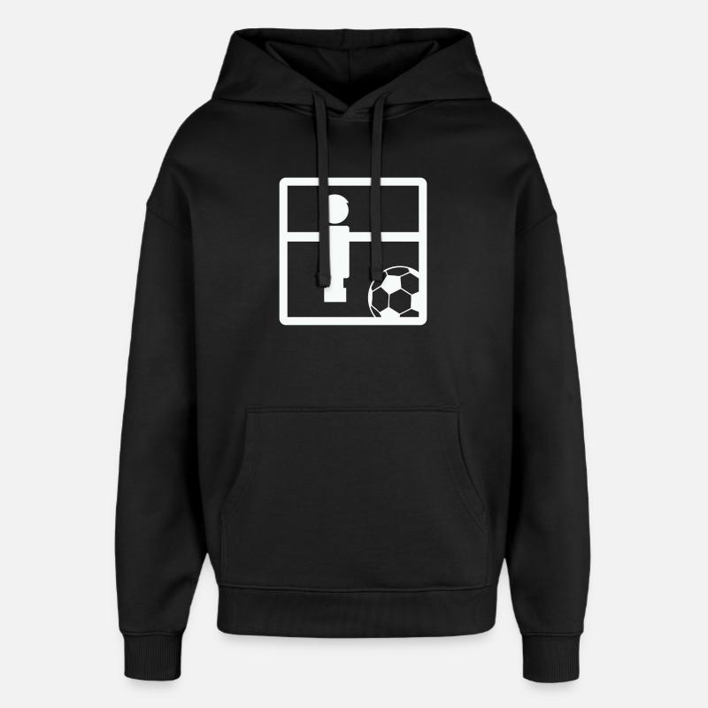 Fußball Soccer Kicker - Oversized Unisex Hoodie von Stanley/Stella - Schwarz