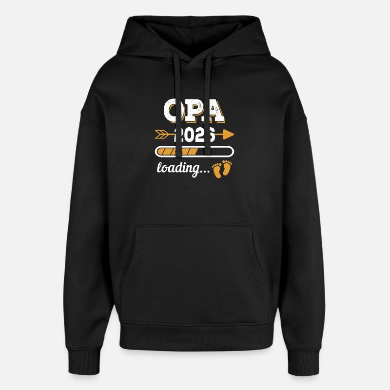 Opa 2026 Loading Zukünftiger Großvater Geschenk - Oversized Unisex Hoodie von Stanley/Stella - Schwarz