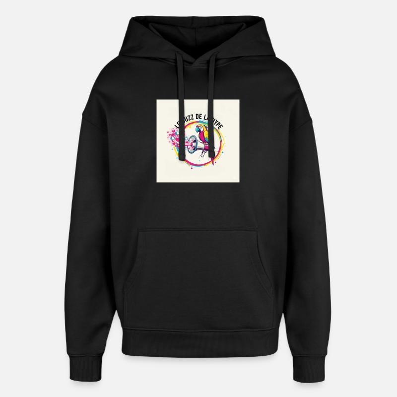 Perroquet Buzz  - Sweat à capuche unisexe Stanley/Stella Oversized - noir