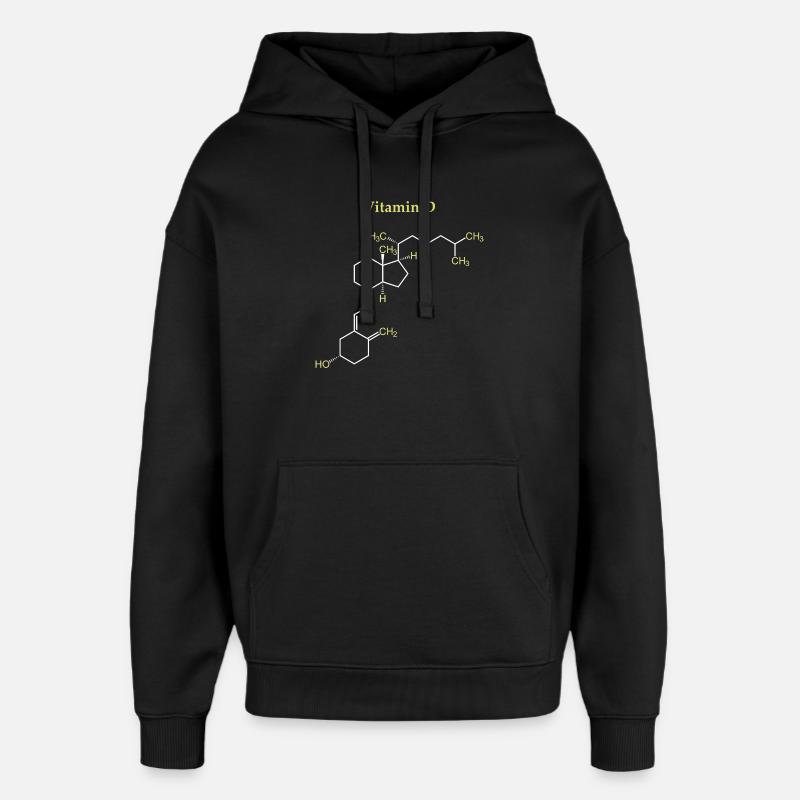 Vitamin-D-Struktur - Oversized Unisex Hoodie von Stanley/Stella - Schwarz