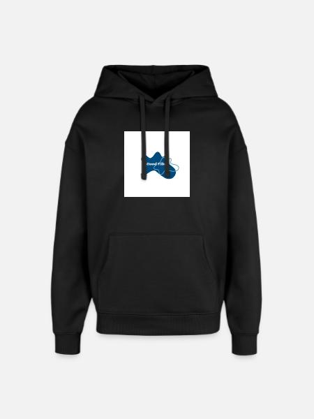 Gute Vibes Blau Logo - Oversized Unisex Hoodie by Stanley/Stella - black