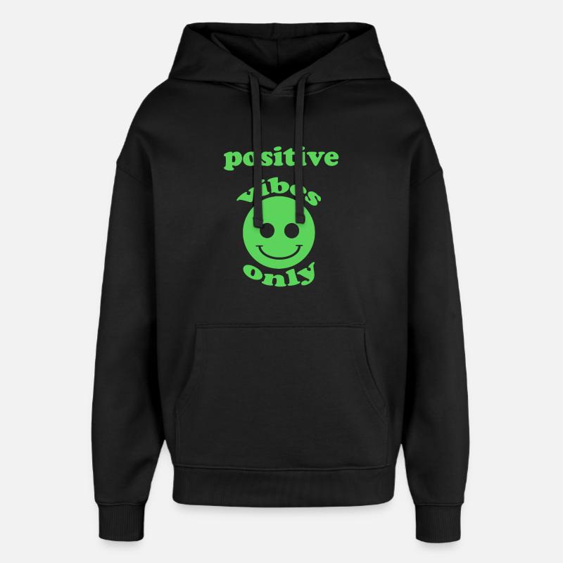 Ondes positives - Sweat à capuche unisexe Stanley/Stella Oversized - noir