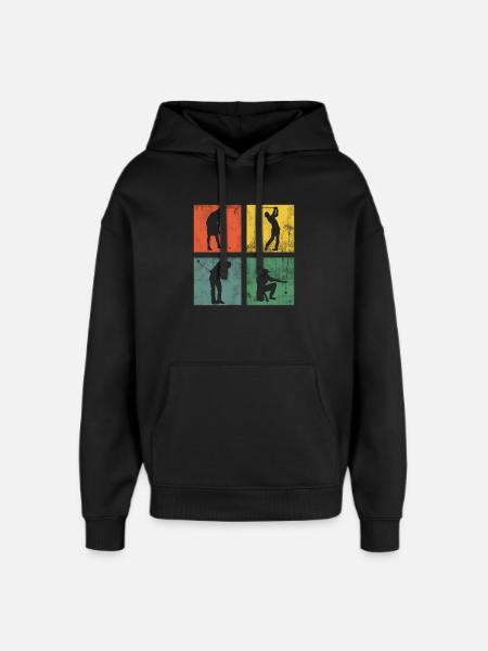 Golfer Golfer Golf Golf Gift - Oversized Unisex Hoodie by Stanley/Stella - black