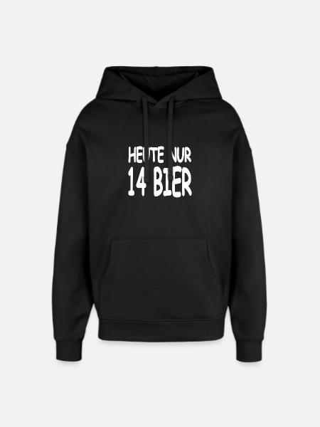 Bier - Oversized Unisex Hoodie von Stanley/Stella - Schwarz