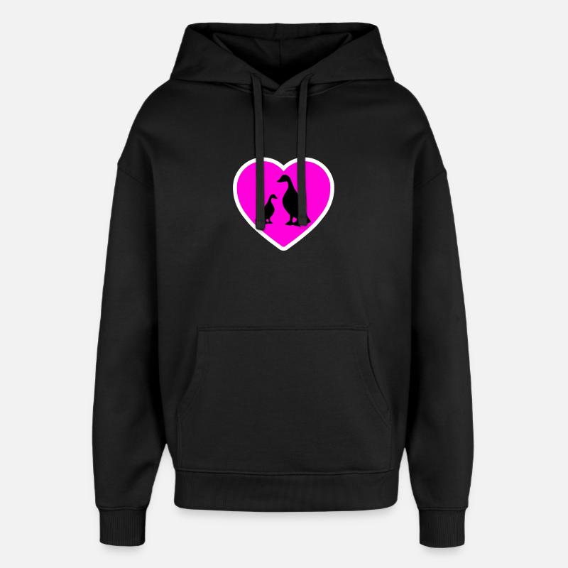 Enten - Oversized Unisex Hoodie von Stanley/Stella - Schwarz