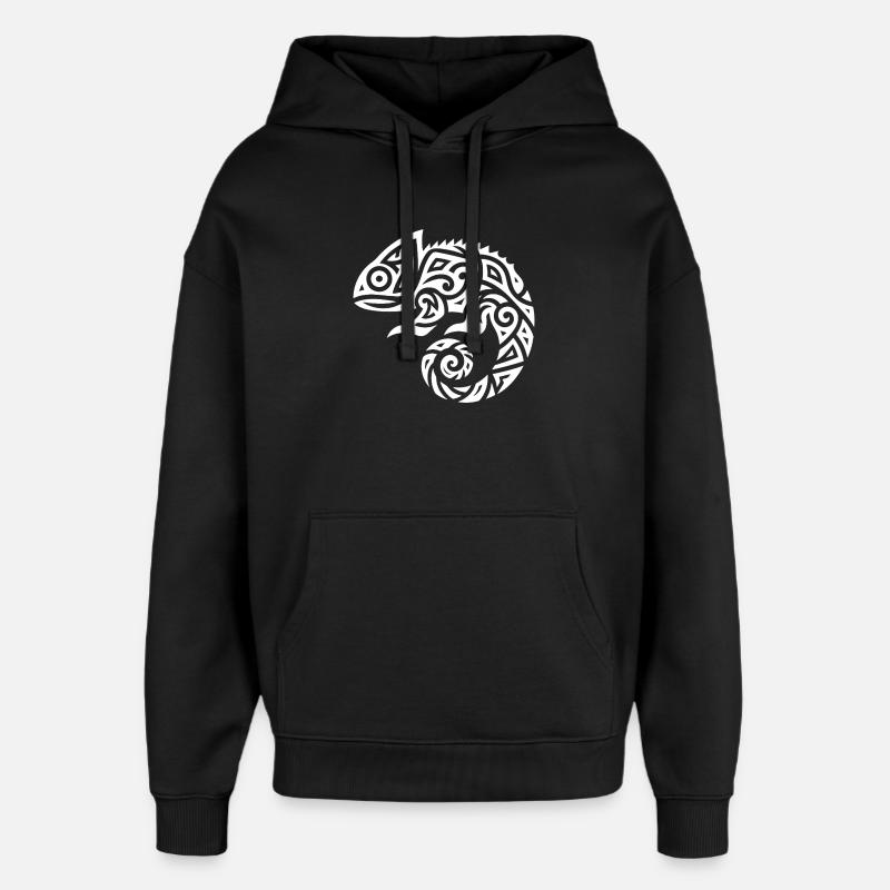 Déguisement de tatouage caméléon - Sweat à capuche unisexe Stanley/Stella Oversized - noir