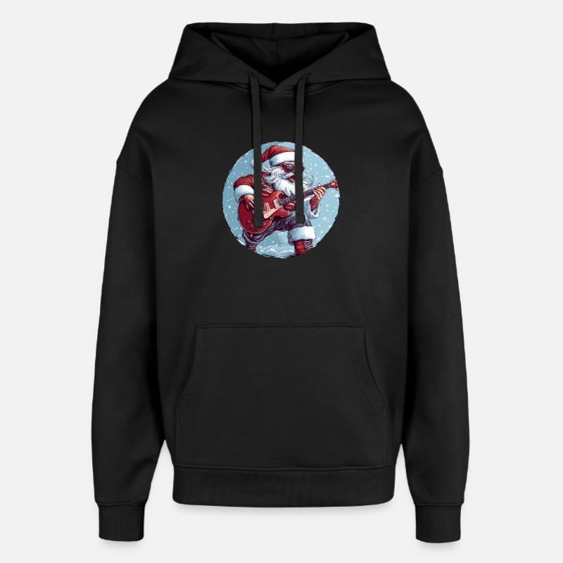 Guitare du Père Noël - Sweat à capuche unisexe Stanley/Stella Oversized - noir