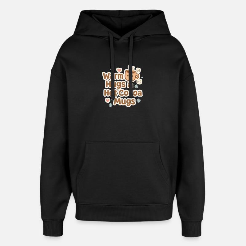 Câlins chaleureux Tasse de cacao - Sweat à capuche unisexe Stanley/Stella Oversized - noir