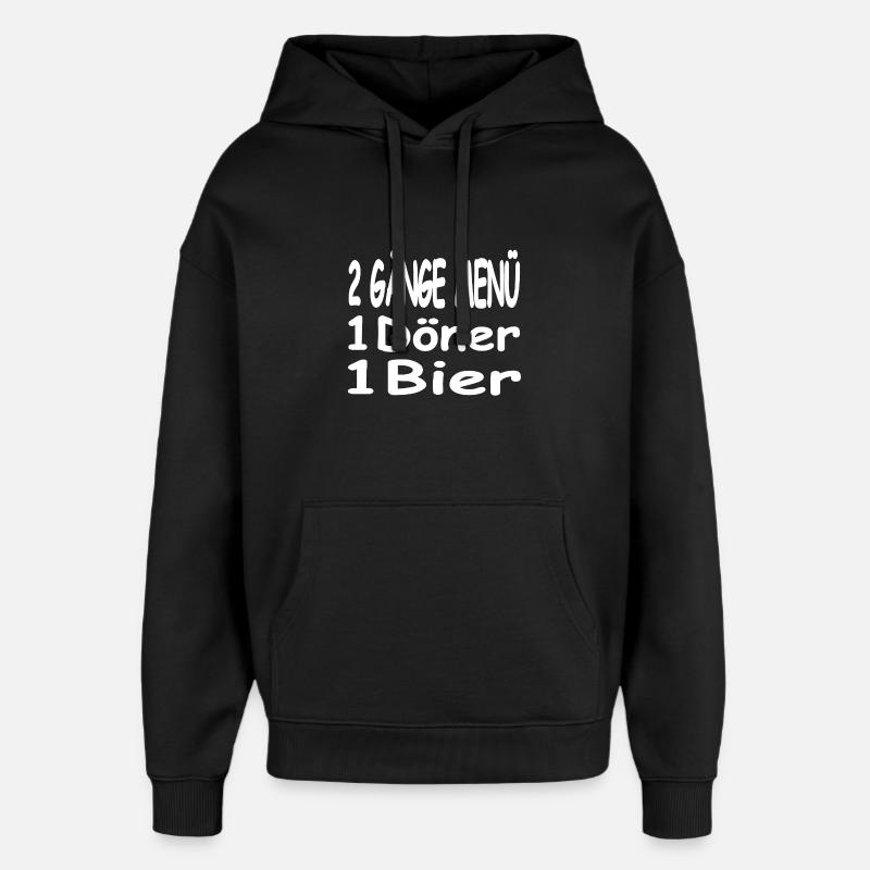 Bier - Oversized Unisex Hoodie von Stanley/Stella - Schwarz