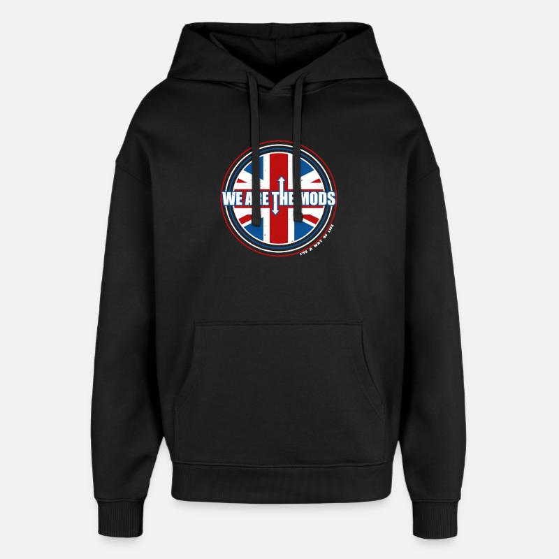 Nous sommes les Mods Union Jack - Sweat à capuche unisexe Stanley/Stella Oversized - noir