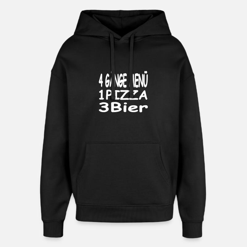 Bier - Oversized Unisex Hoodie von Stanley/Stella - Schwarz