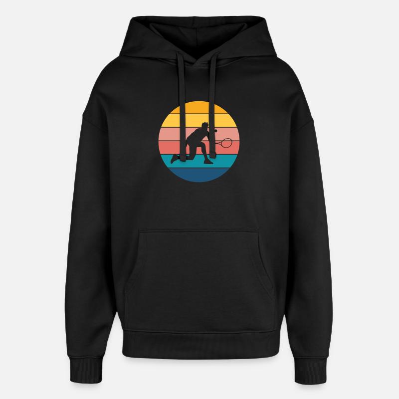 tennis - Sweat à capuche unisexe Stanley/Stella Oversized - noir