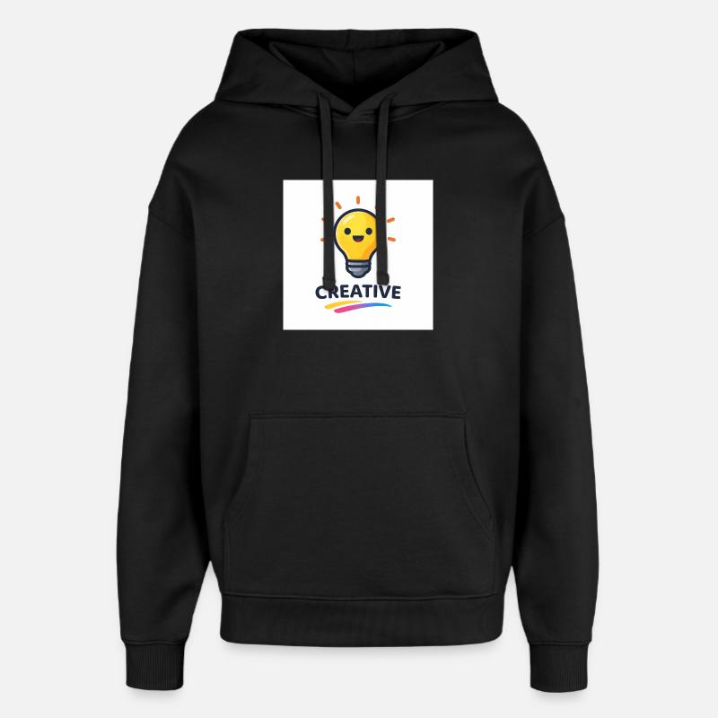 Creative flash of light design - Oversized Unisex Hoodie by Stanley/Stella - black