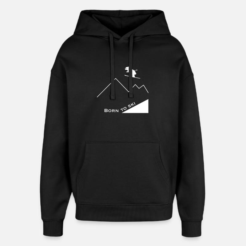 Born to ski - Sweat à capuche unisexe Stanley/Stella Oversized - noir