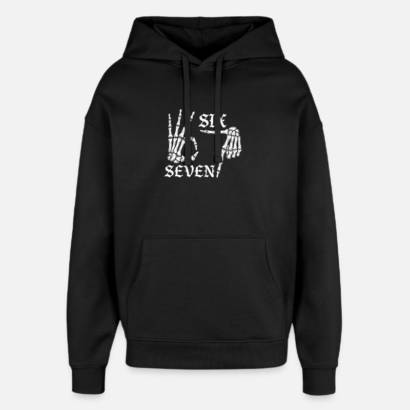 Kids Meme 67 Six Seven - Sweat à capuche unisexe Stanley/Stella Oversized - noir