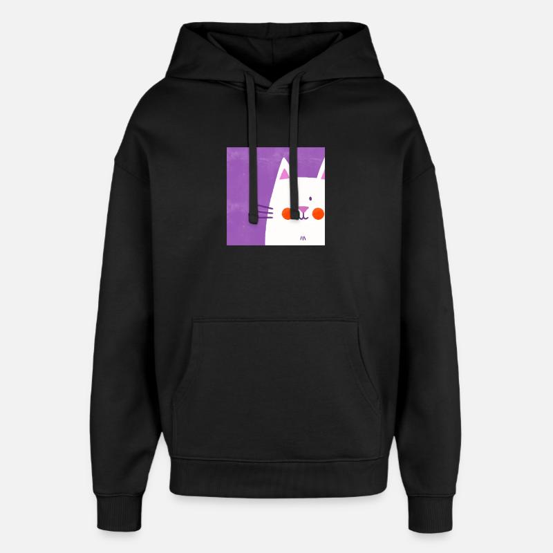 Katzenfreund - Oversized Unisex Hoodie von Stanley/Stella - Schwarz