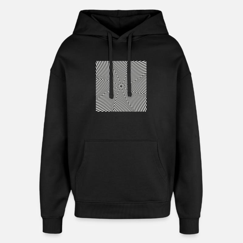 Starburst optisches Labyrinth - Oversized Unisex Hoodie von Stanley/Stella - Schwarz