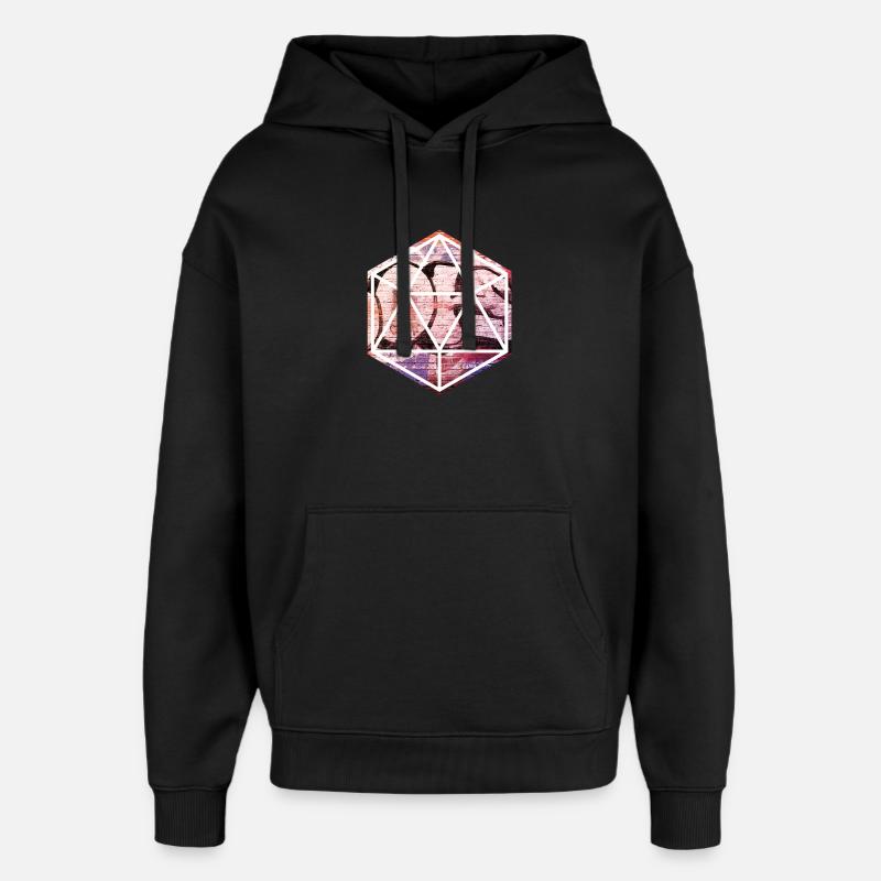 Prisme de graffiti géométrique - Sweat à capuche unisexe Stanley/Stella Oversized - noir