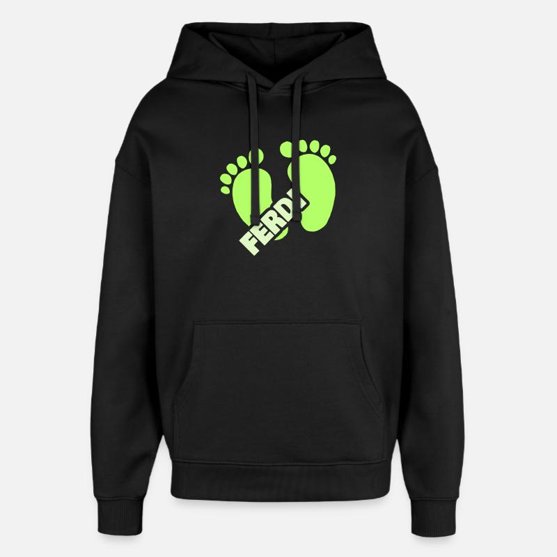 Naissance de Ferdi - Sweat à capuche unisexe Stanley/Stella Oversized - noir