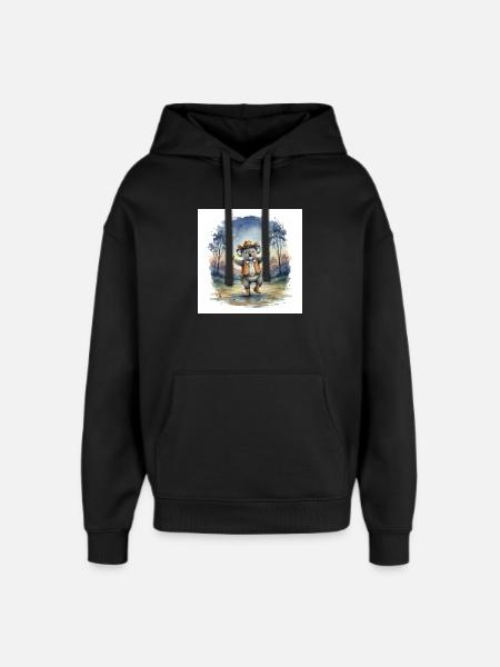 Mehni der cowboyKoala - Oversized Unisex Hoodie von Stanley/Stella - Schwarz
