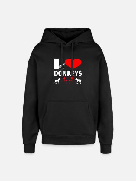 donkey - Oversized Unisex Hoodie by Stanley/Stella - black