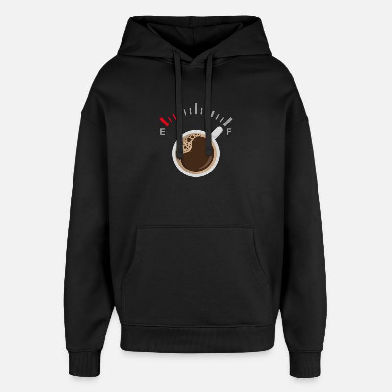 Plein de café - Sweat à capuche unisexe Stanley/Stella Oversized - noir