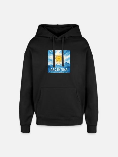 Argentina Travel Design - Oversized Unisex Hoodie by Stanley/Stella - black