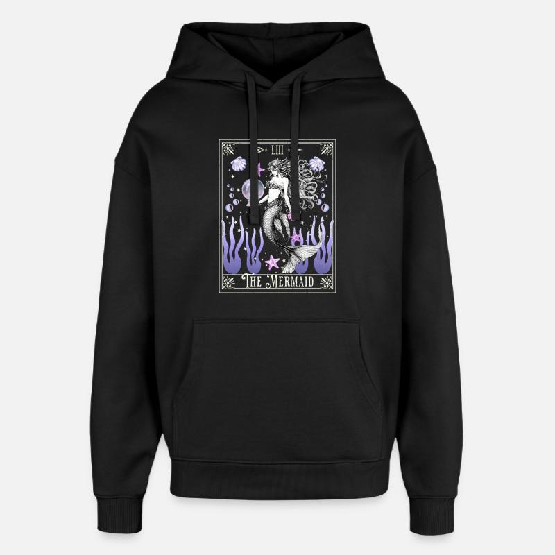 Le Tarot Mystique de la Sirène - Sweat à capuche unisexe Stanley/Stella Oversized - noir