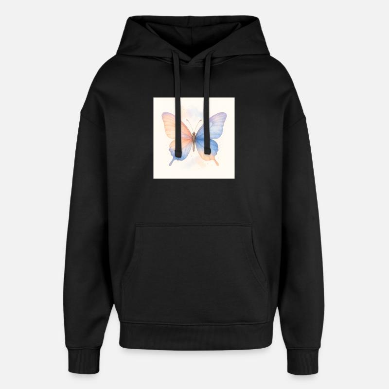 Butterfly - Oversized Unisex Hoodie von Stanley/Stella - Schwarz
