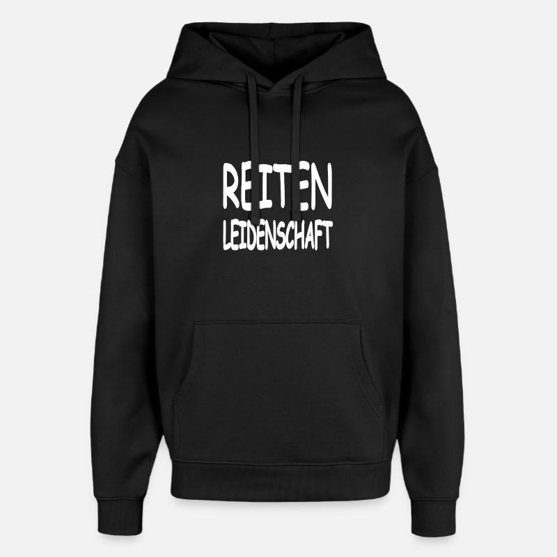 Reiten - Oversized Unisex Hoodie von Stanley/Stella - Schwarz