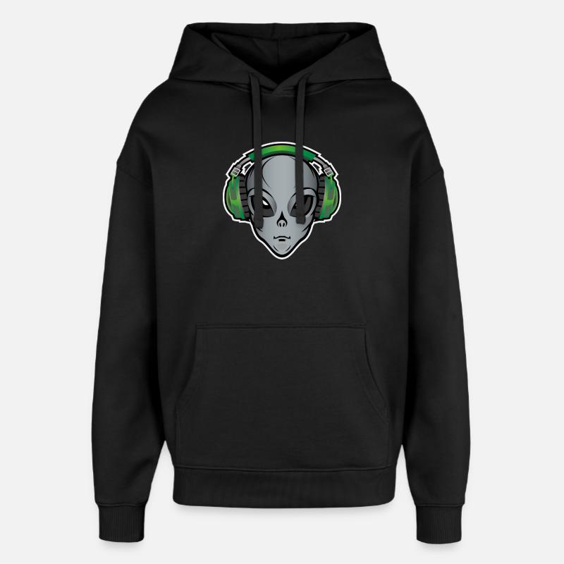 Alien Music - Sweat à capuche unisexe Stanley/Stella Oversized - noir