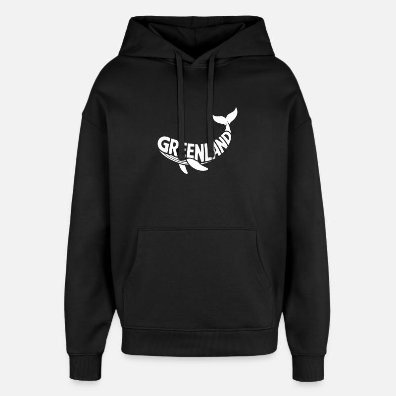 Grönlannin valaskirjaimet - Huppari unisex Stanley/Stella Oversized - musta