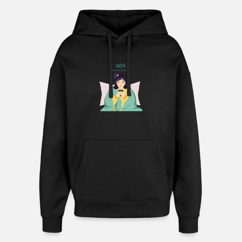 404 Motivation Missing - Oversized Unisex Hoodie by Stanley/Stella - black