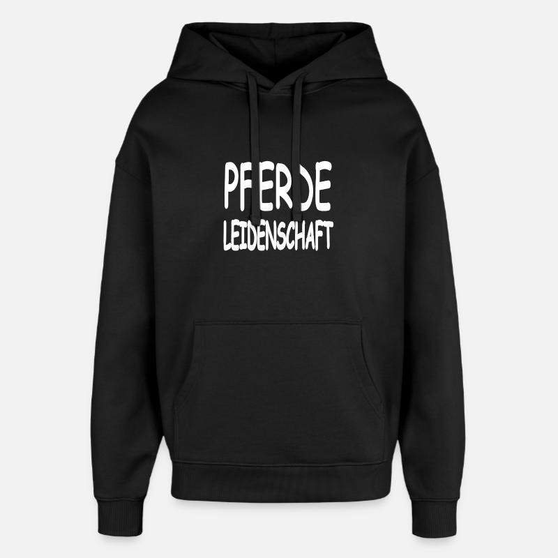 Pferde - Oversized Unisex Hoodie von Stanley/Stella - Schwarz