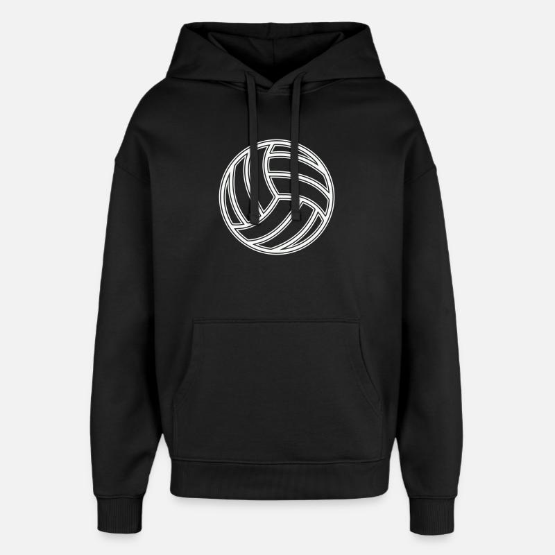 Volleyball Circle Pattern - Oversized Unisex Hoodie by Stanley/Stella - black