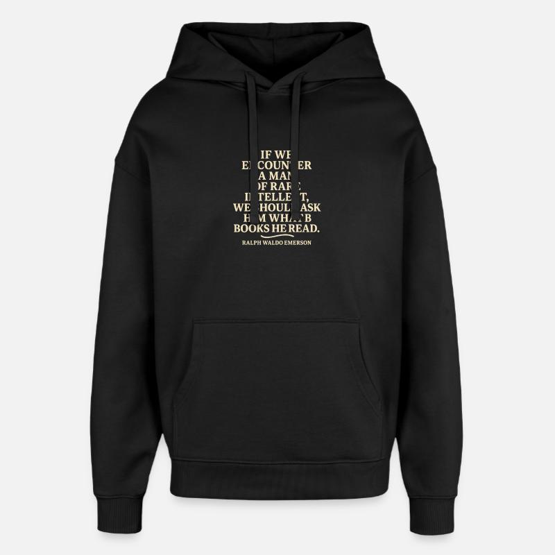 In Lob seltener Intelligenz - Oversized Unisex Hoodie von Stanley/Stella - Schwarz