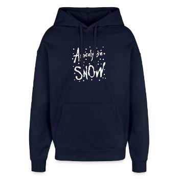 Apocalypse Snow – Ski-, Snowboard- und Humor-T-Shirt - Oversized Unisex Hoodie von Stanley/Stella - Navy - Vorne - AI Model Female 172 light (172cm) & AI Model Male 185 light (185cm)