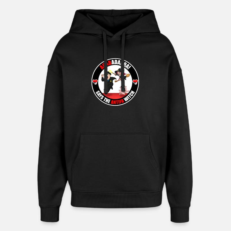 Die Antifa-Hexe – Polizei - Oversized Unisex Hoodie von Stanley/Stella - Schwarz