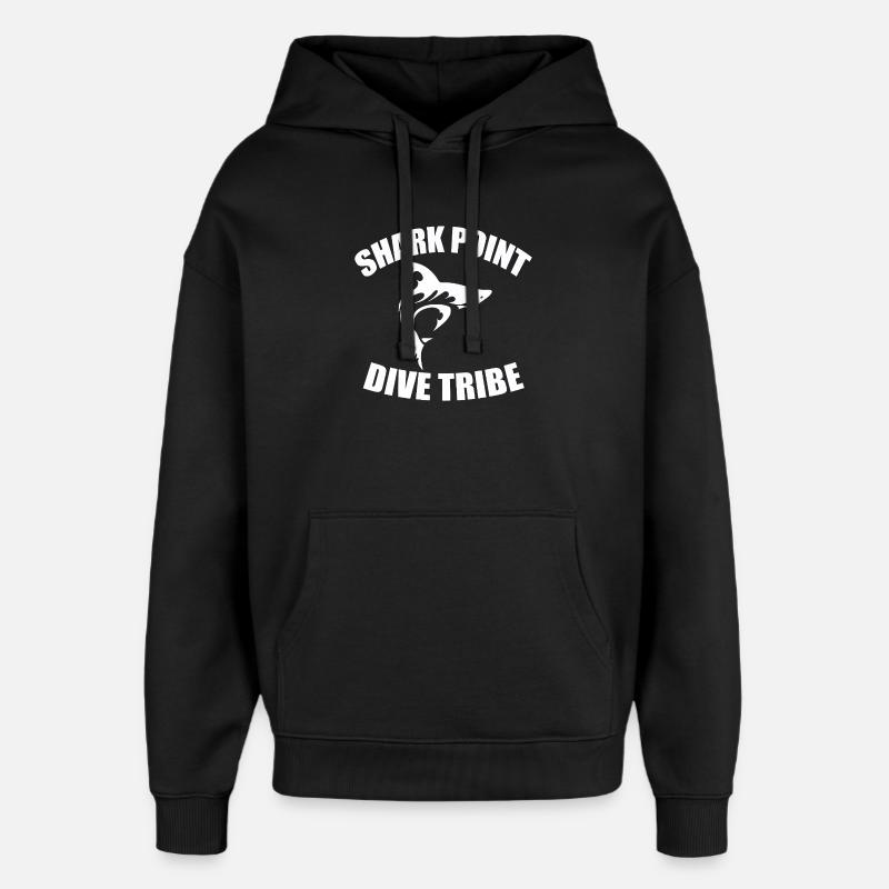 SHARK POINT DIVE TRIBE - Sweat à capuche unisexe Stanley/Stella Oversized - noir