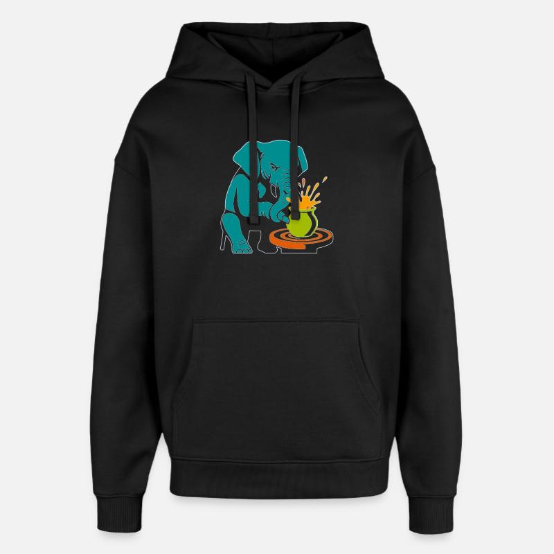 Maître des Troncs - Anarchie de l’Émail - Sweat à capuche unisexe Stanley/Stella Oversized - noir