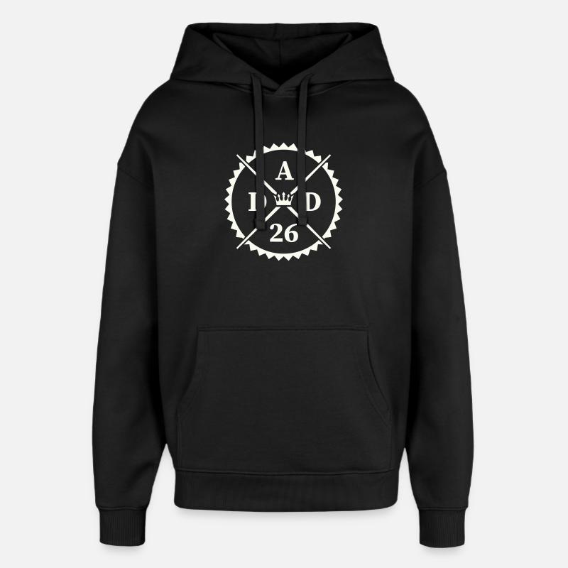 dad_26- - Oversized Unisex Hoodie von Stanley/Stella - Schwarz