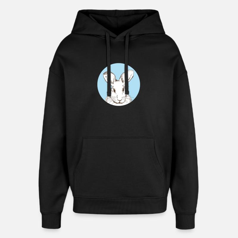 Lapin - Sweat à capuche unisexe Stanley/Stella Oversized - noir