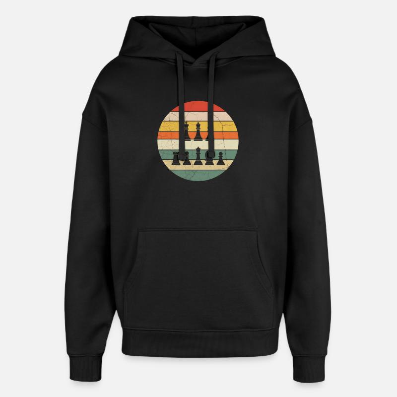 Chess Player Humor Chess Gift - Oversized Unisex Hoodie by Stanley/Stella - black