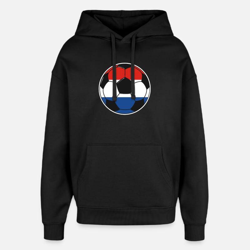 Équipe de football des Pays-Bas - Sweat à capuche unisexe Stanley/Stella Oversized - noir