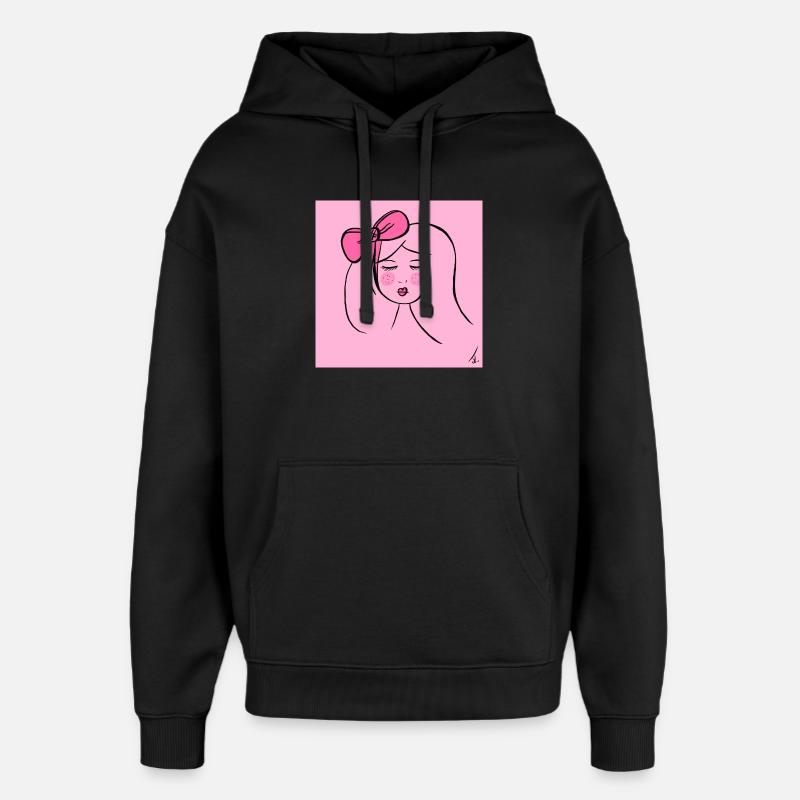 Fille Rose - Sweat à capuche unisexe Stanley/Stella Oversized - noir