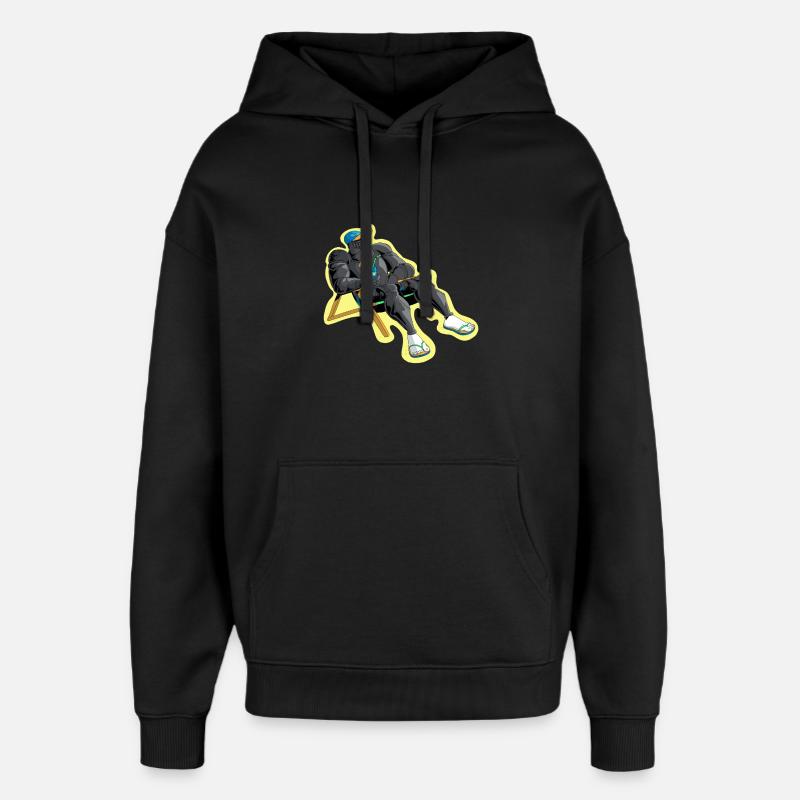 Die Ruhe des Kriegers - Oversized Unisex Hoodie von Stanley/Stella - Schwarz