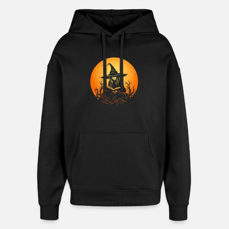 Illustration du livre Moonlight Witch - Sweat à capuche unisexe Stanley/Stella Oversized - noir